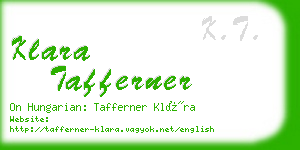 klara tafferner business card